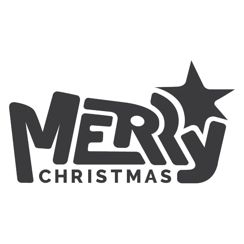 Vrolijk kerstlogo graffiti lettertype ster lettertype