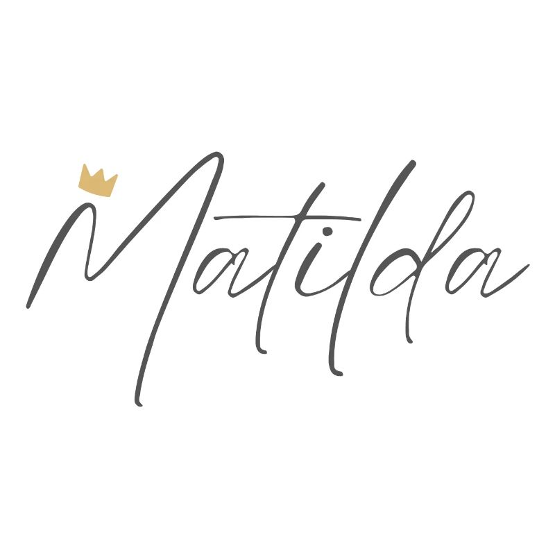 Prinzessin Matilda Crown Hemd – Name mit Buchstabe M