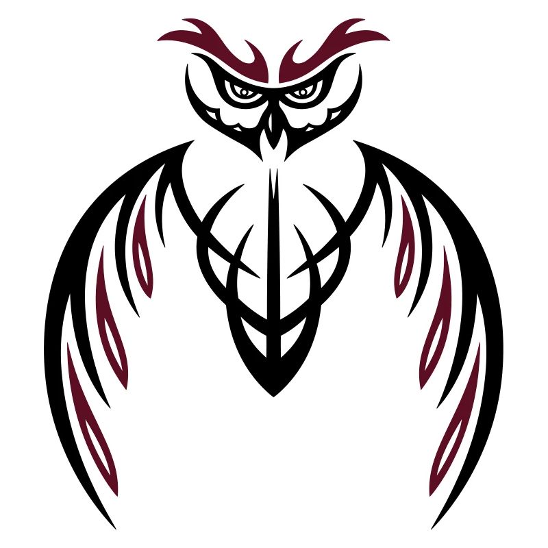 Tribal Eule, tattoo owl