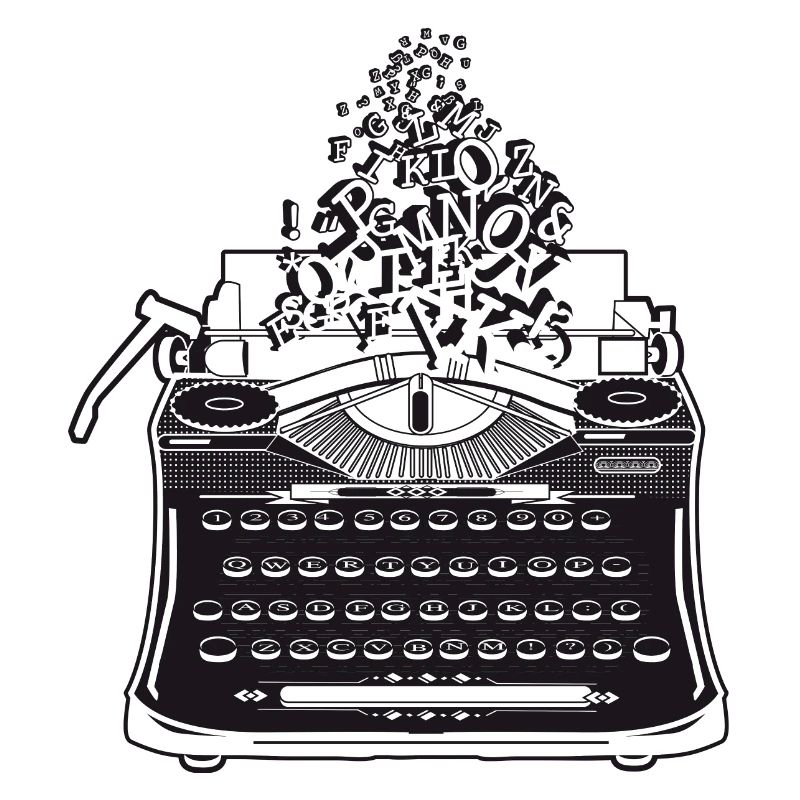 nostalgic antique typewriter with letters