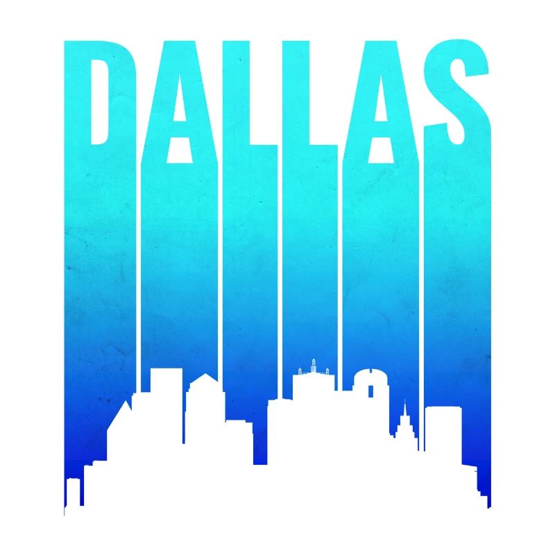 Dallas Skyline Gradient Typografie