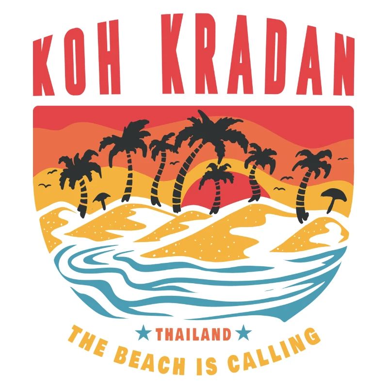 Conception de la plage de Koh Kradan en Thaïlande