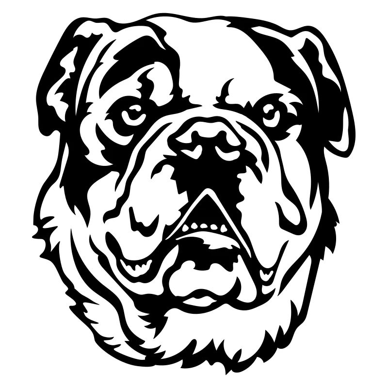 Tête de bouledogue continental