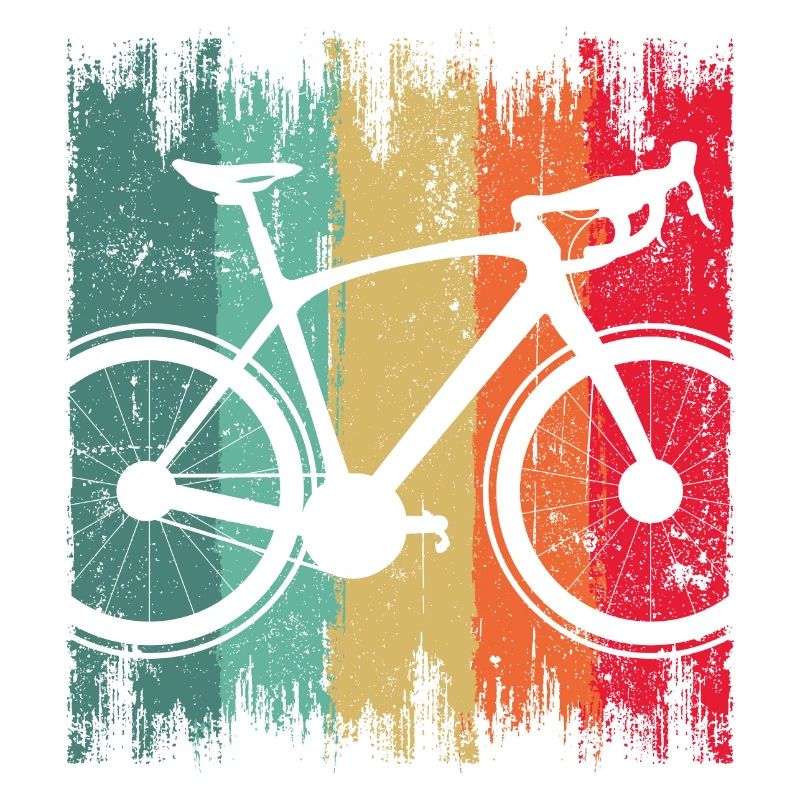 Silhouette de vélo graffiti arc-en-ciel