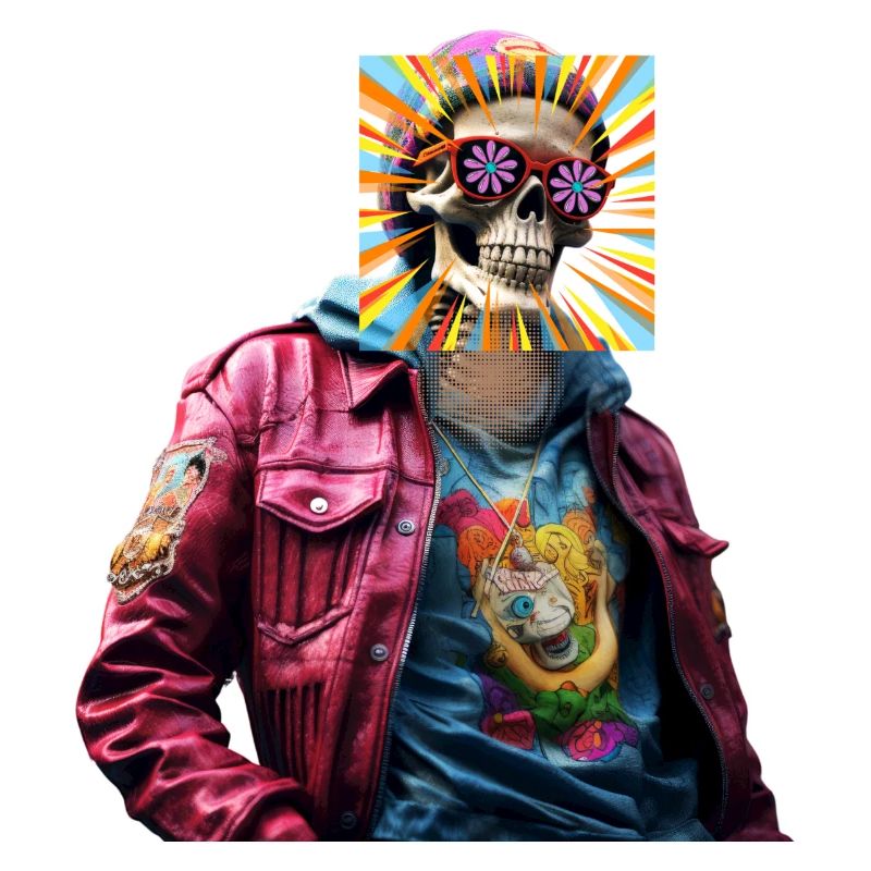 Skull With Pop Art