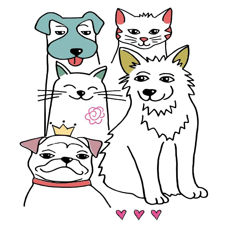 Gute Freunde, Hund und Katze