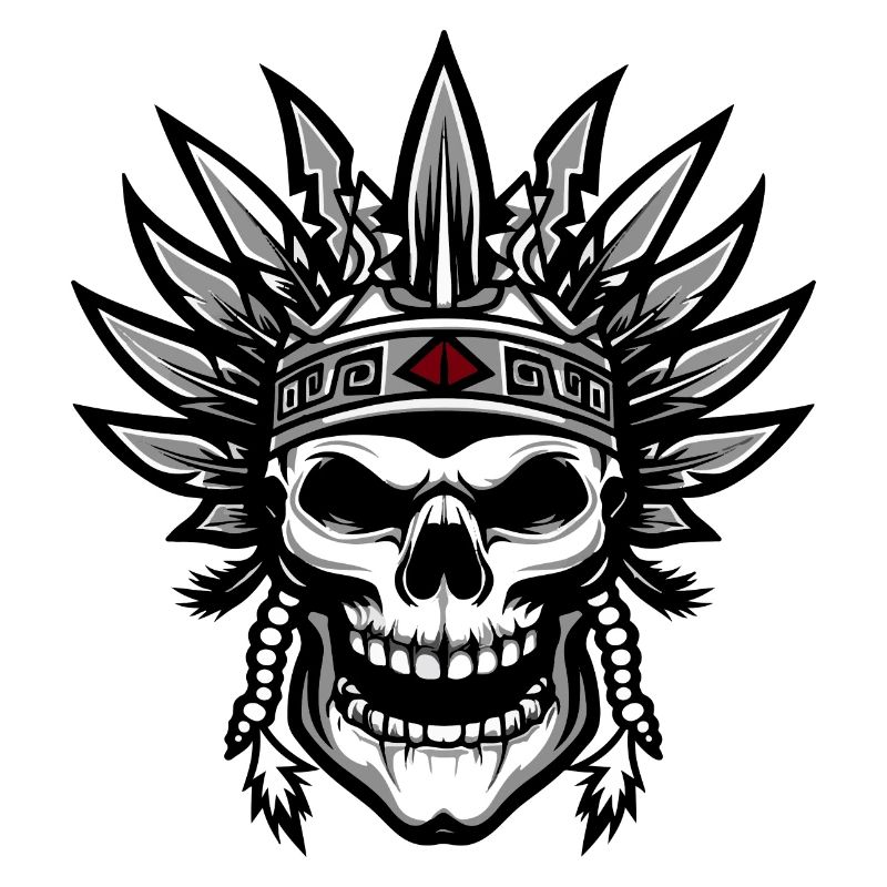 Häuptling Apache Totenkopf Indianer