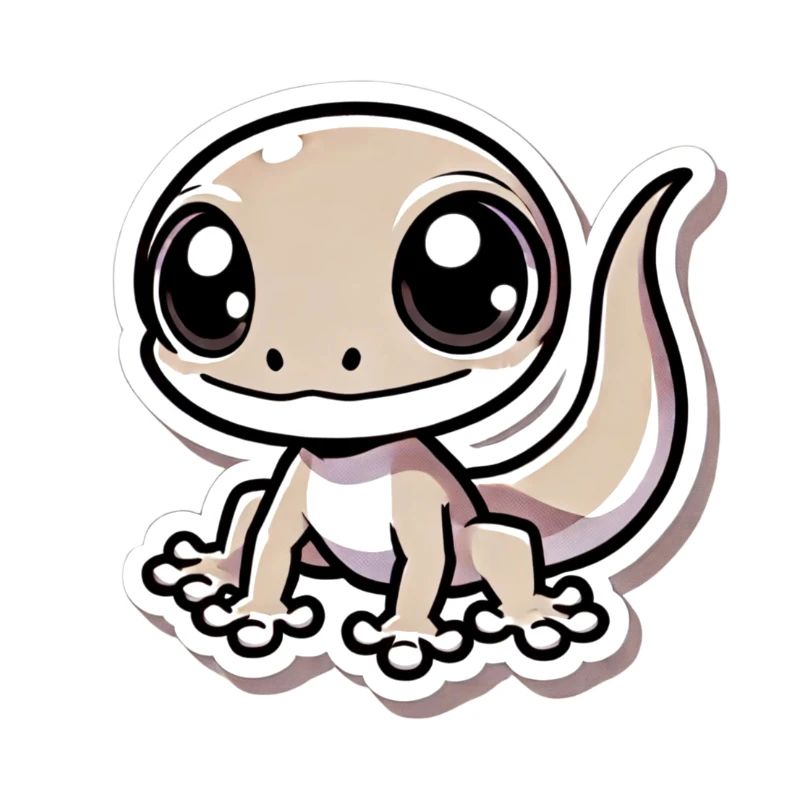 Gecko mignon - Breloque grands yeux