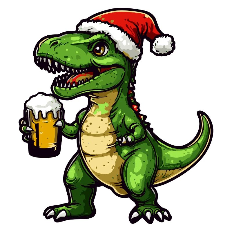 Dinosaur T-Rex Christmas Beer