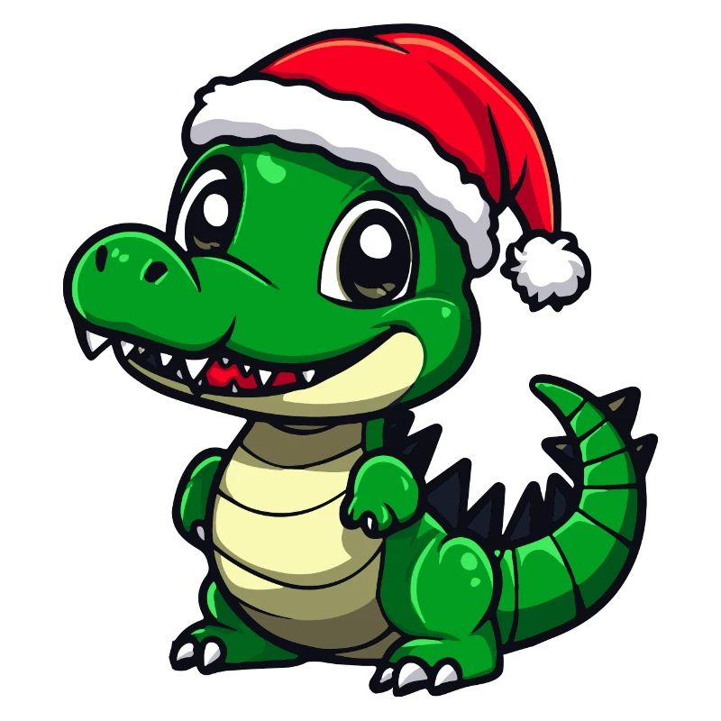 Alligator Noël mignon