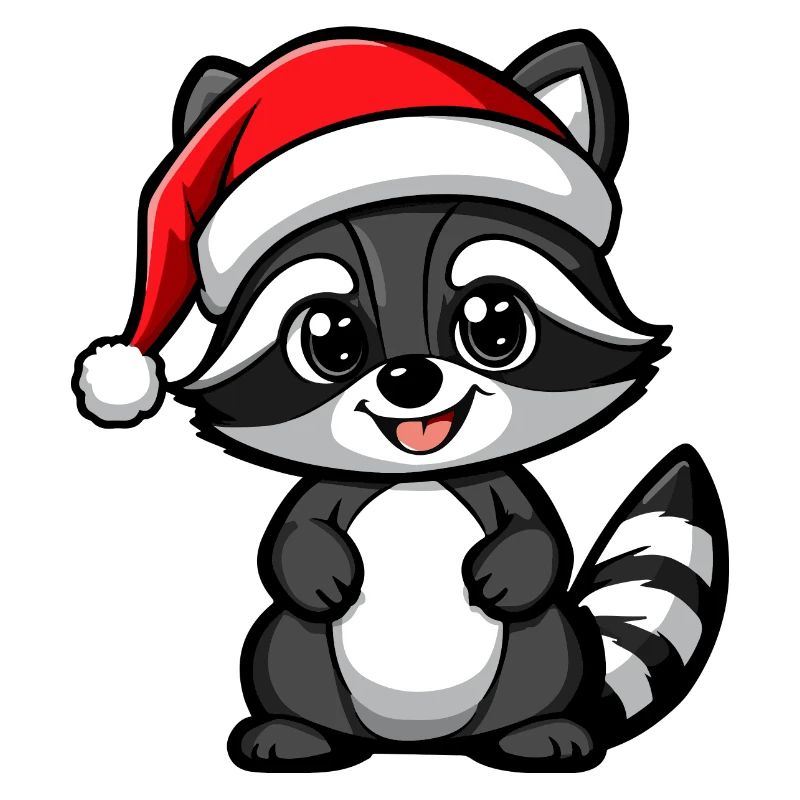 raton laveur Noël mignon