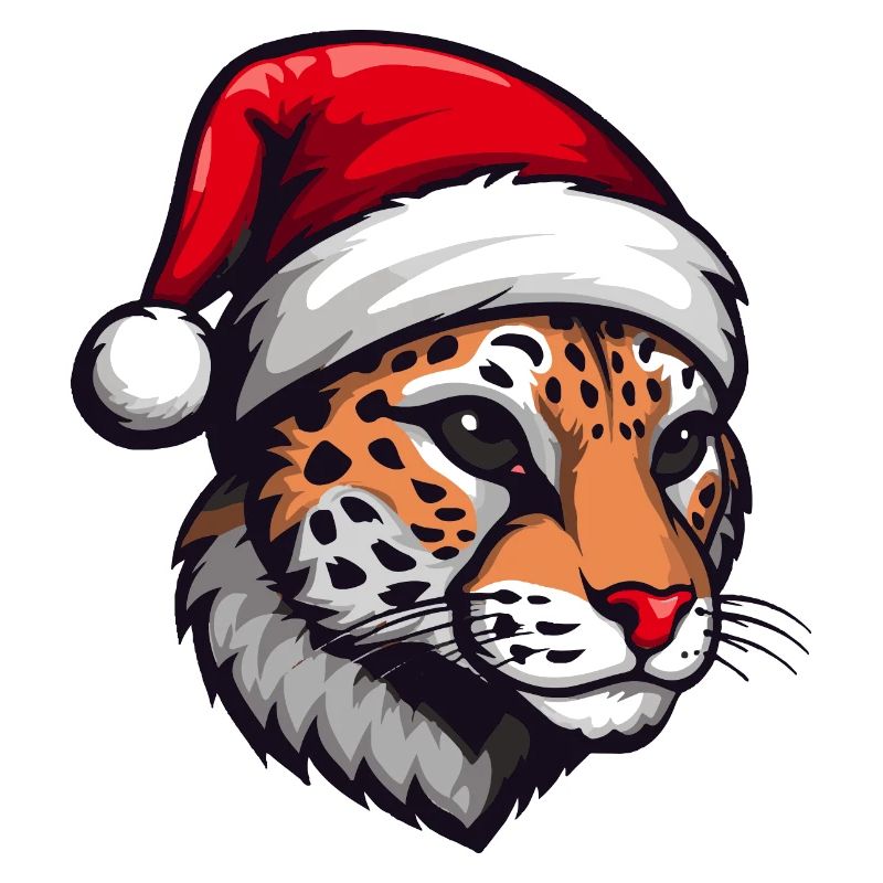 Portrait de Noël Tête de Guépard