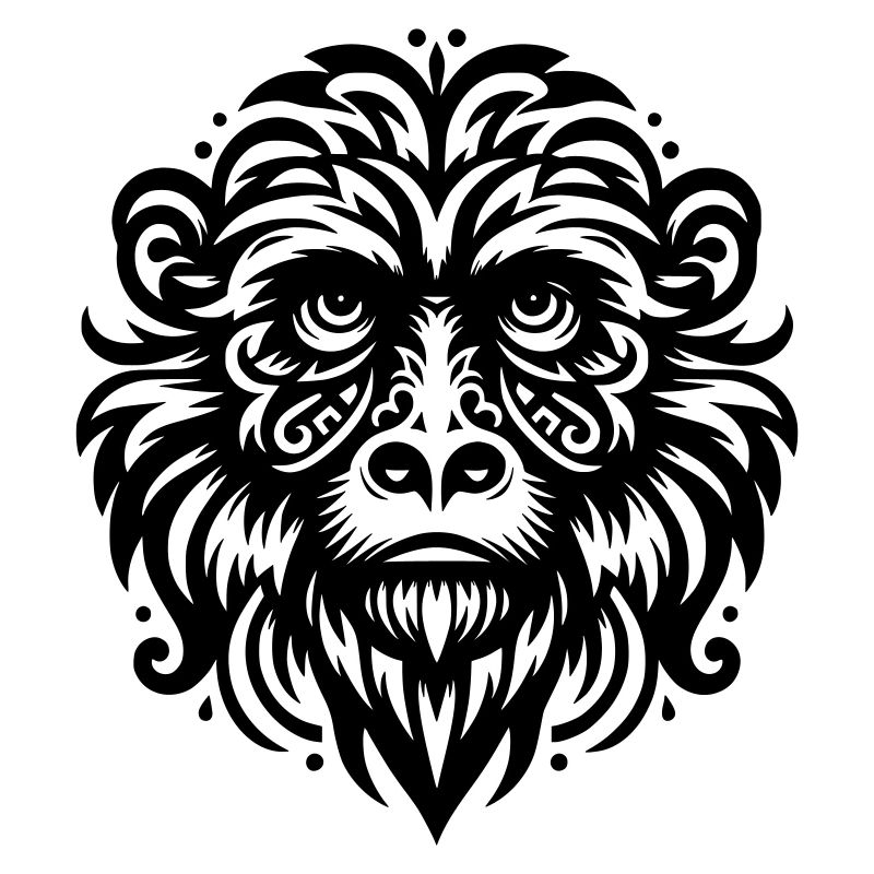 Singe hurleur tribal