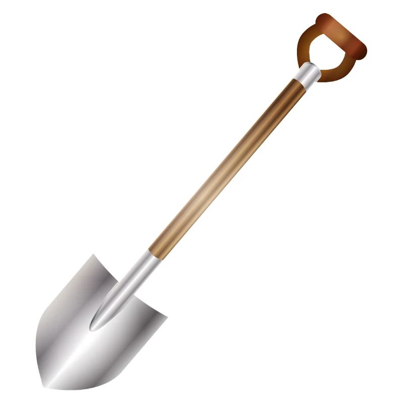 Bêche classique – motif d’outils de jardin et de construction