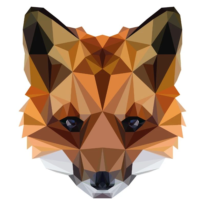 Fuchs Geometrisch – Polygon Art