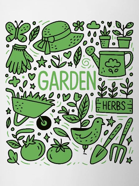 Garden Love Doodle Design