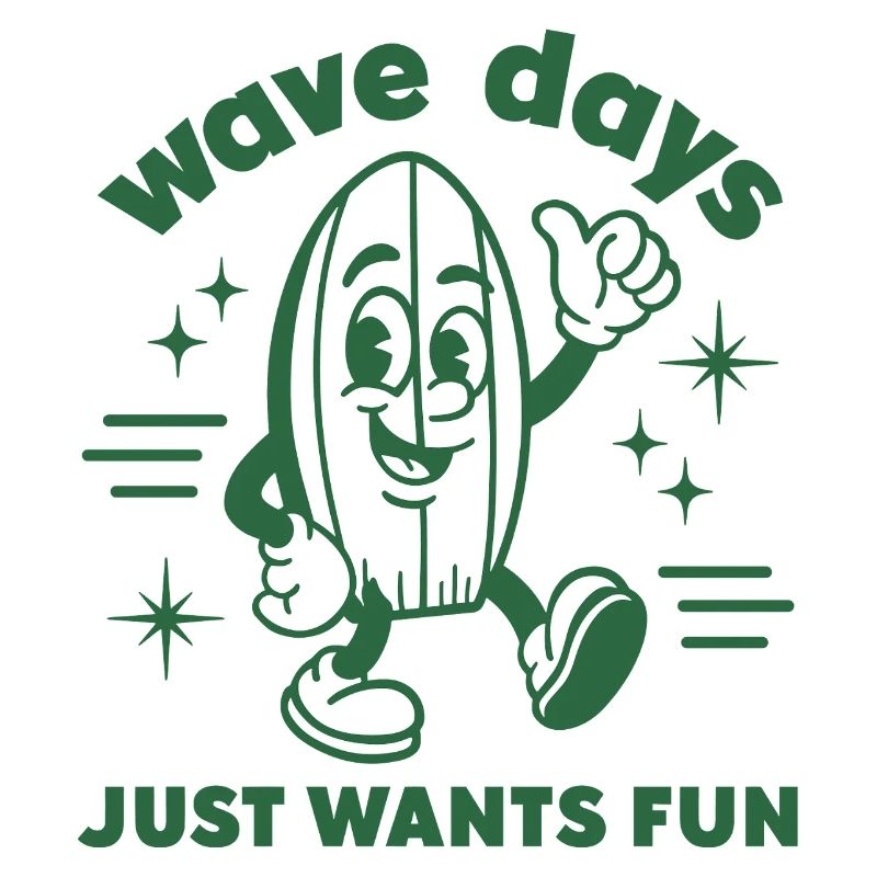 Wave Love Surfboard Character