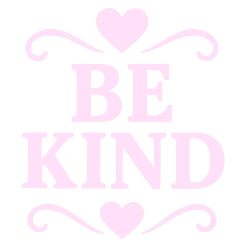 Slogan Be Kind in pink