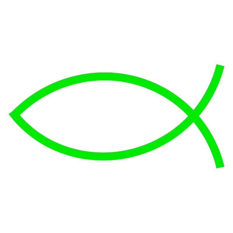 Jésus poisson vert Ichthys poisson poisson poisson poisson