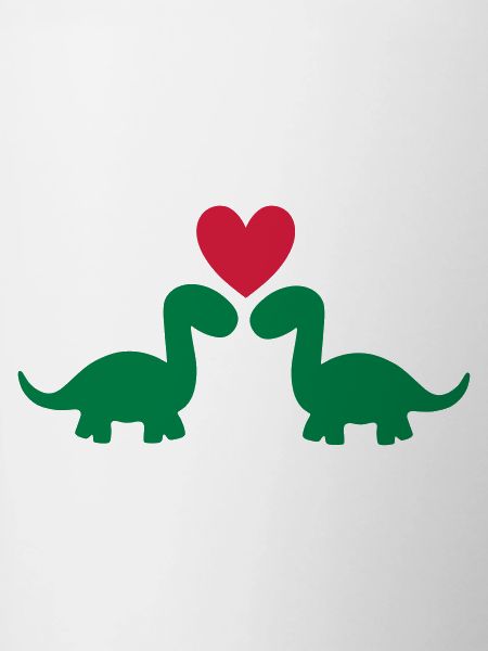 Two brontosaurs and one heart