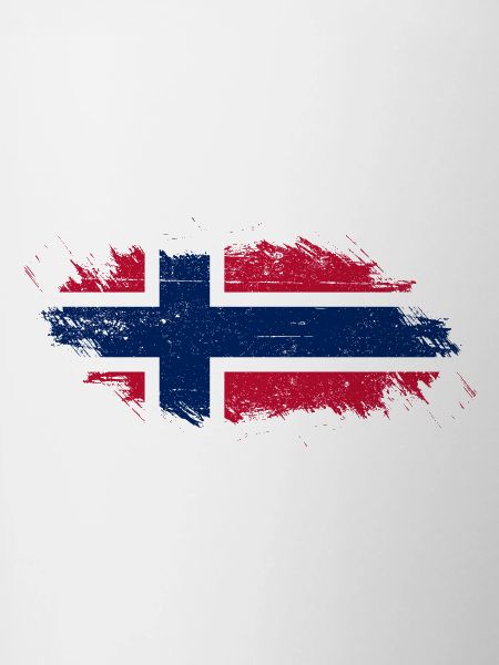 Pinselstrich Norwegische Flagge