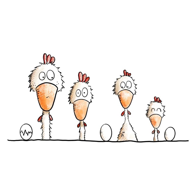 Poulets heureux