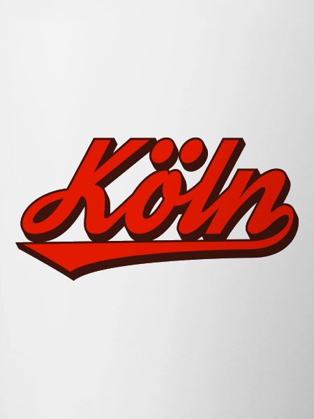 Cologne Retro Script Logo Red