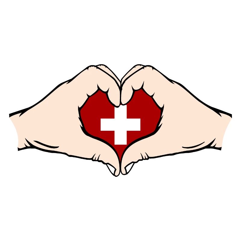 Switzerland Heart Shape with Hands