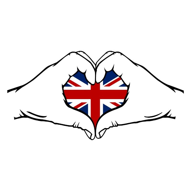 England Heart Shape with Hands