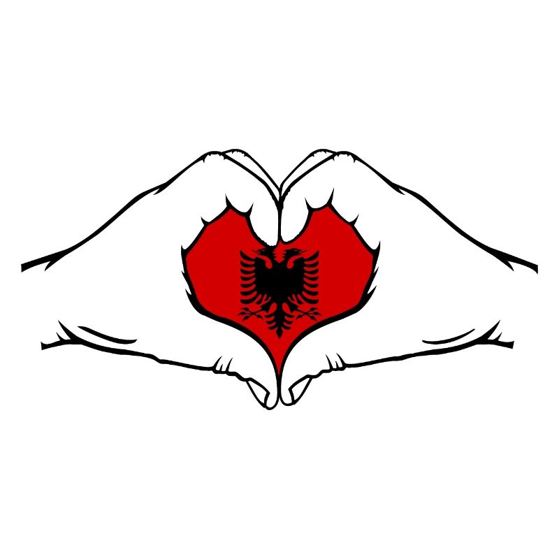 Albania Heart Shape with Hands