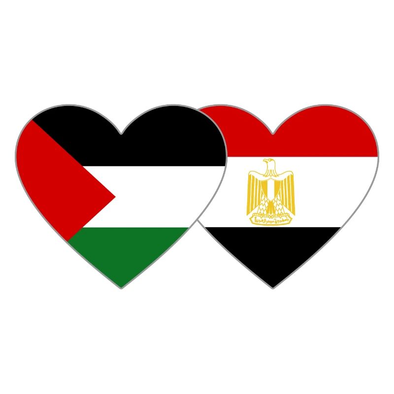 Palestine Egypte Drapeau Coeur