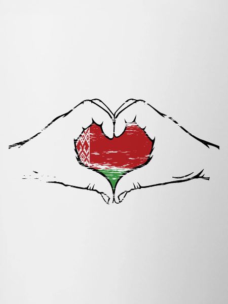 Belarus flag heart shape used