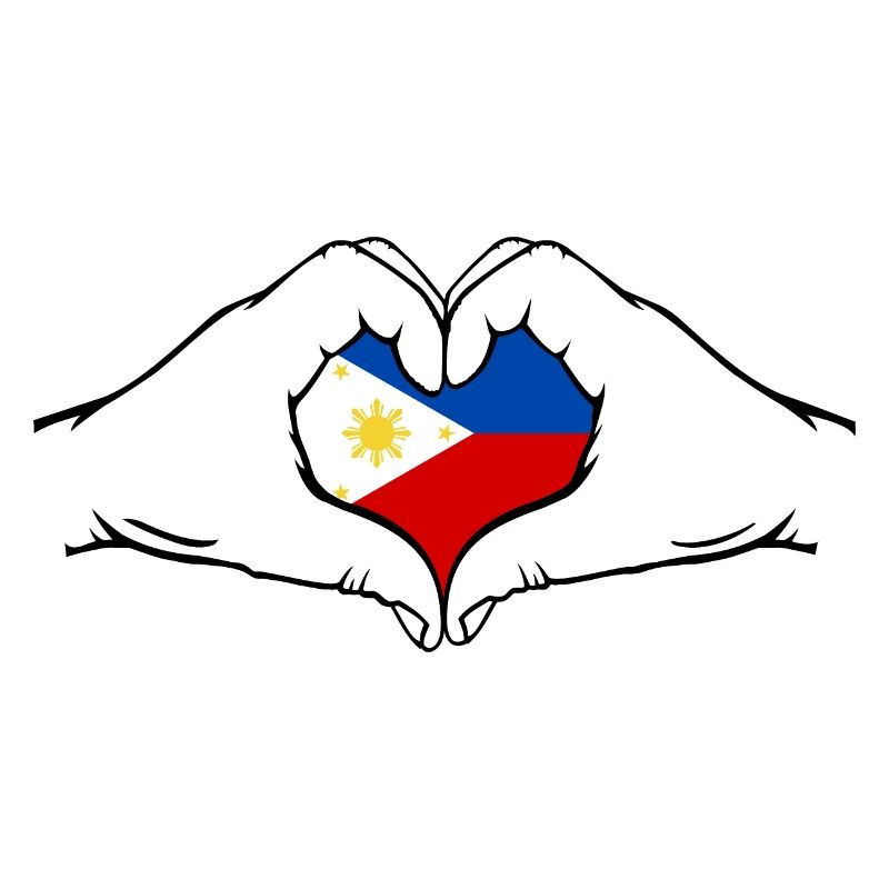 Philippines Flag Heart Shape