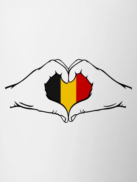 Belgium Flag Heart Shape