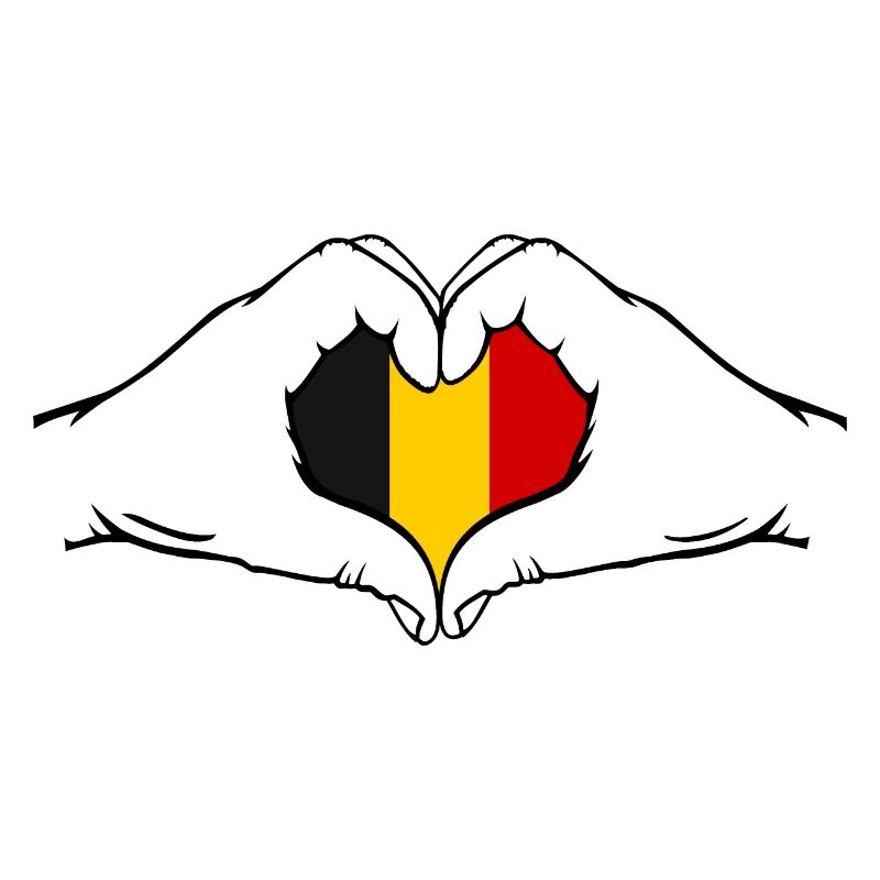 Belgium Flag Heart Shape