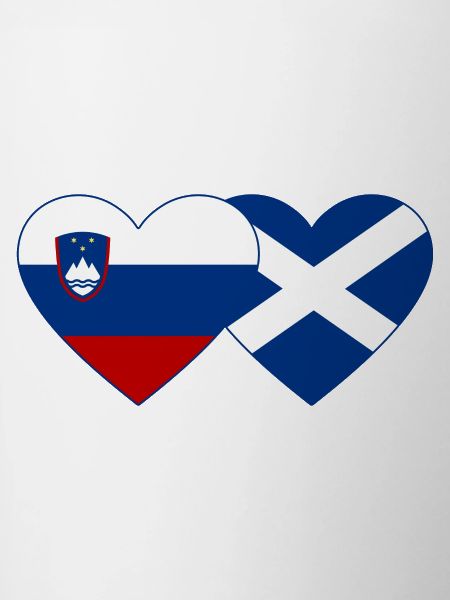 Slovénie Ecosse Drapeau Coeur