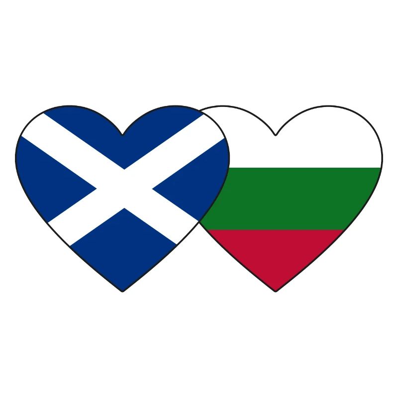 Ecosse Bulgarie Drapeau Coeur