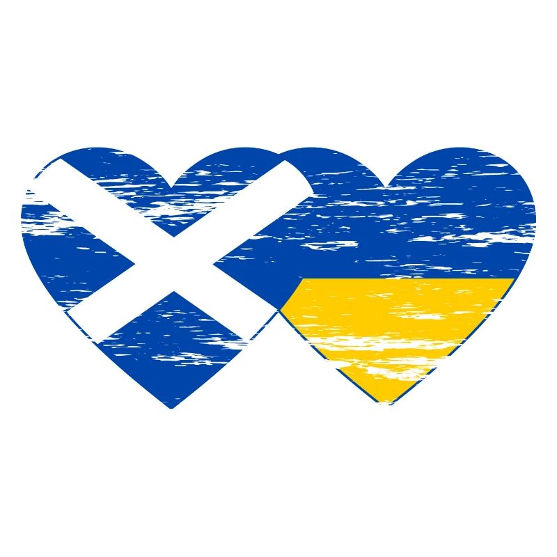 Ecosse Ukraine drapeau coeur utilisé
