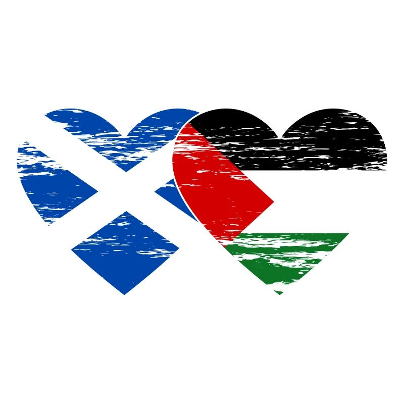 Ecosse Palestine drapeau coeur utilisé