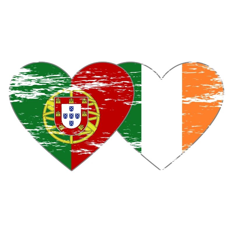 Portugal Irlande Drapeau utilisé