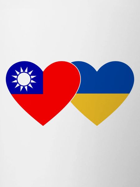 Taiwan Ukraine Flagge