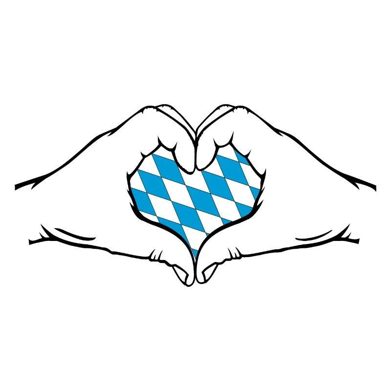 Drapeau de Bavière Aiguilles en forme de coeur