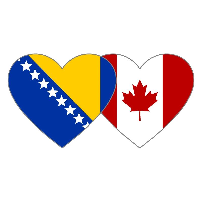 Bosnie Canada drapeau coeur