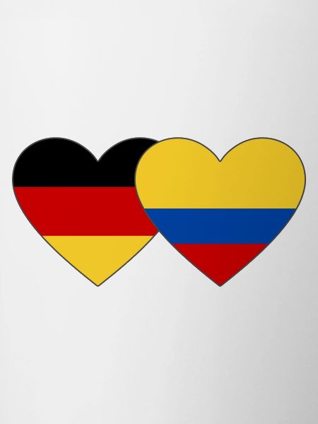 Germany Colombia Flag Heart