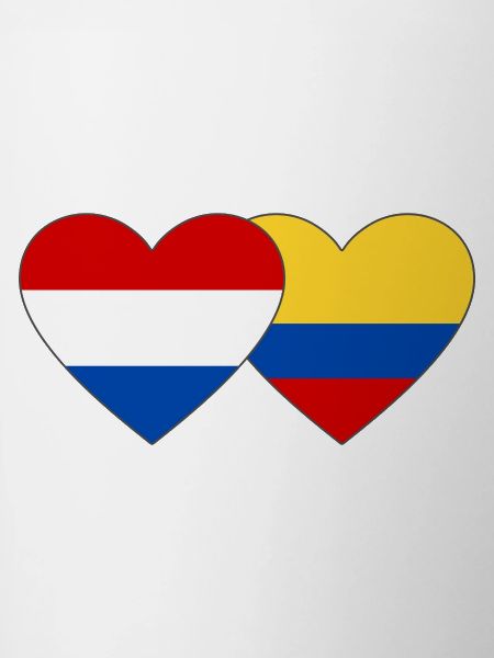 Colombie Hollande drapeau coeur