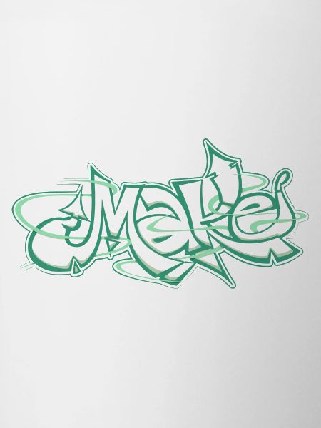 Green word make graffiti