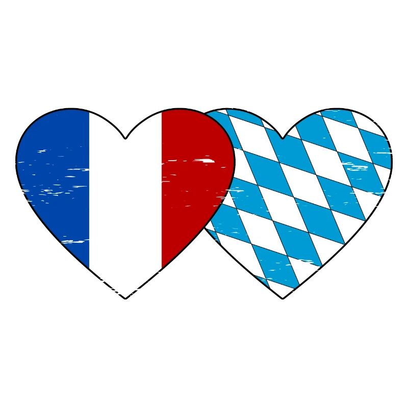France Bavaroise Drapeau Coeur utilisé