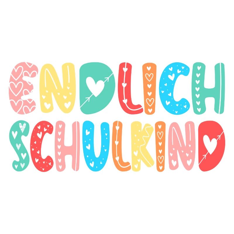 EINSCHULUNG ENDLICH SCHULKIND HERZ