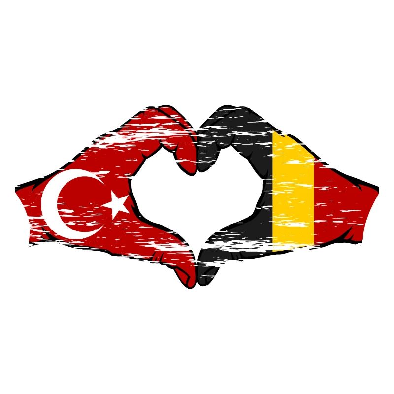 Turkey Belgium Hands Heart Shape Used
