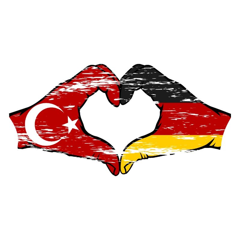 Turkey Germany Hands Heart Shape Used